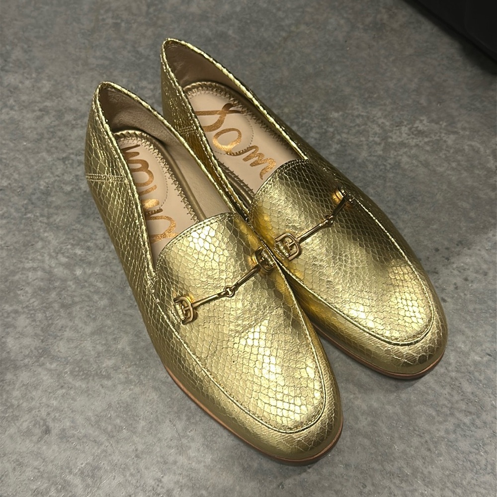 Sam Edelman Loraine Loafer in Gold Sz 5.5